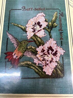 Crossed Wing Collection Buff-Bellied Hummingbird Cross-Stitch Pattern